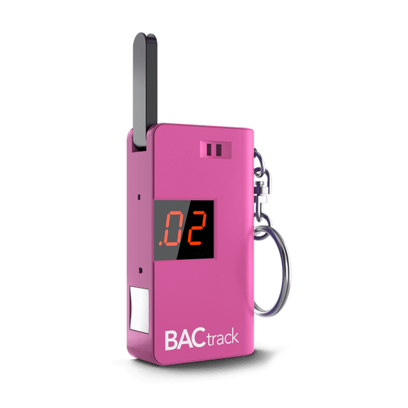 BACtrack Keychain Breathalyzer (Pink) | Ultra-Portable Pocket Keyring Alcohol Tester for Personal Use