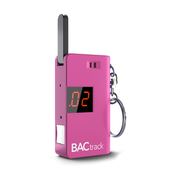 BACtrack Keychain Breathalyzer (Pink) | Ultra-Portable Pocket Keyring Alcohol Tester for Personal Use
