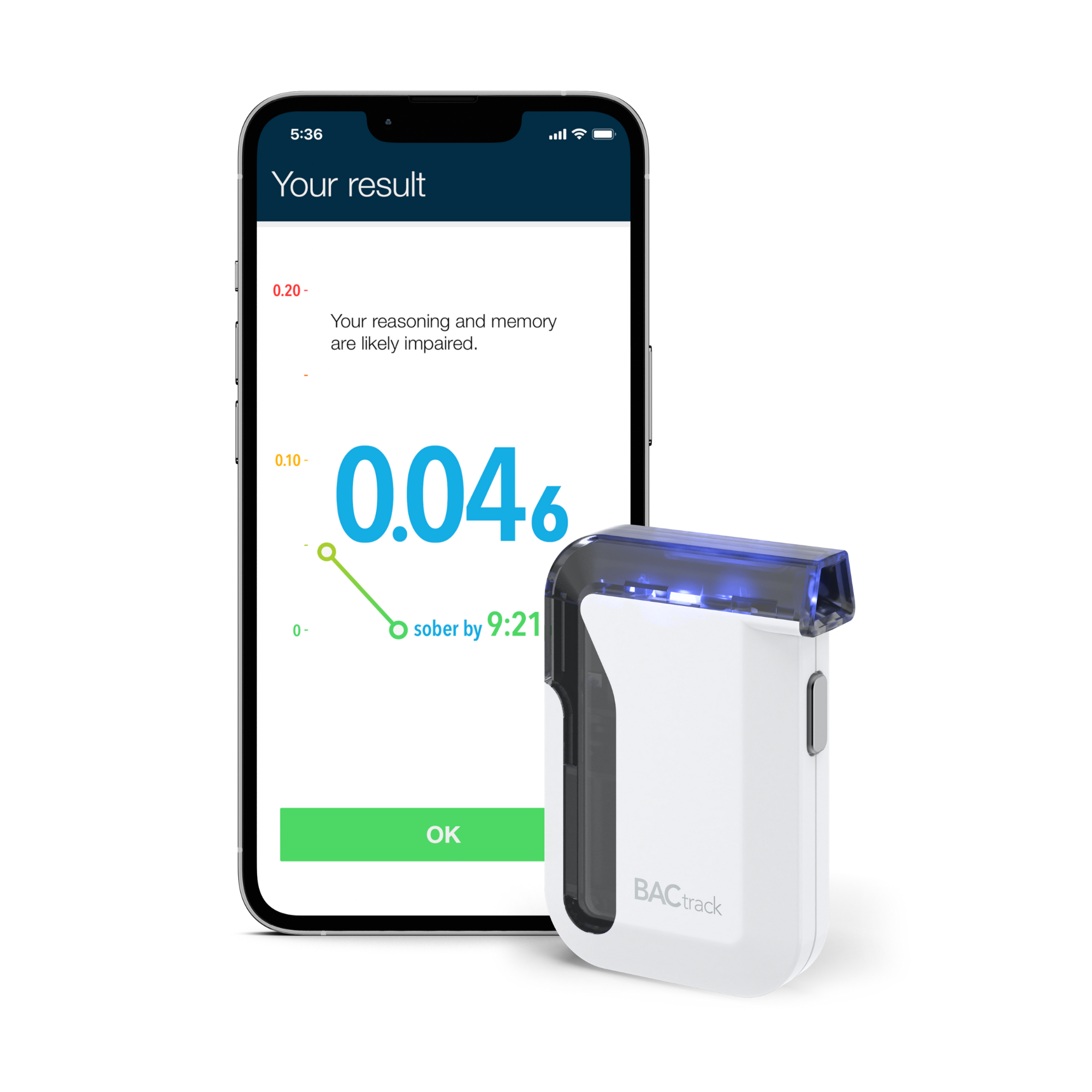 BACtrack Mobile Smartphone Breathalyzer | Professional-Grade Accuracy | Wireless Smartphone Connectivity | Compatible w/ Apple iPhone, Google & Samsung Android Devices | Apple HealthKit Integration - image 1 of 8
