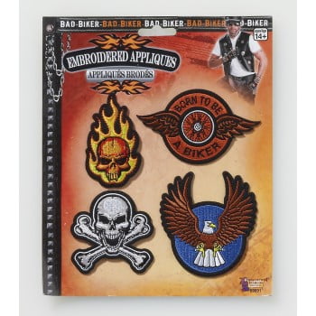 BAD BIKER APPLIQUES (4/PACK)