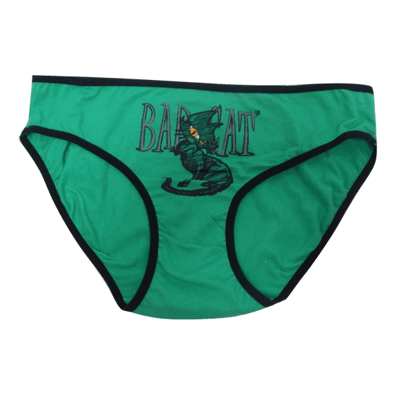 BAD CAT Juniors Panty Hipster Brief (Size 10, Green)