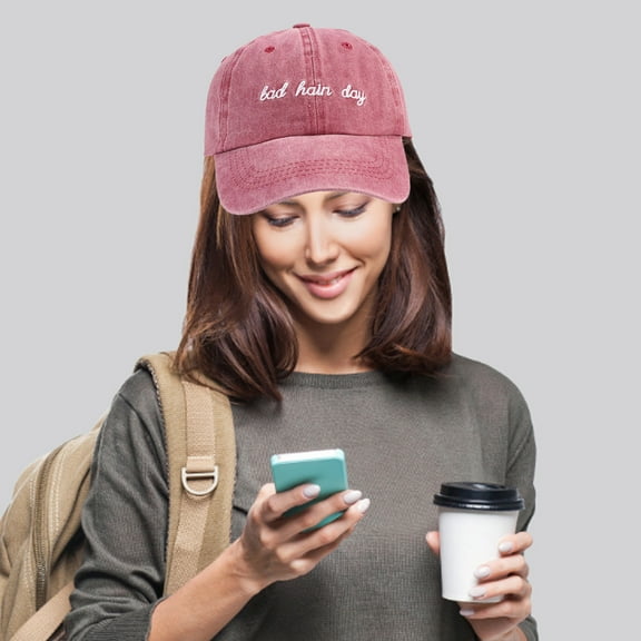 BAD HAIN DAY Vintage Washed Corduroy Baseball Cap, Adjustable Soft Top Sun Hat for Women and Men, UPF Sun Protection Outdoor Casual Fashion Unisex Couple Travel Cap