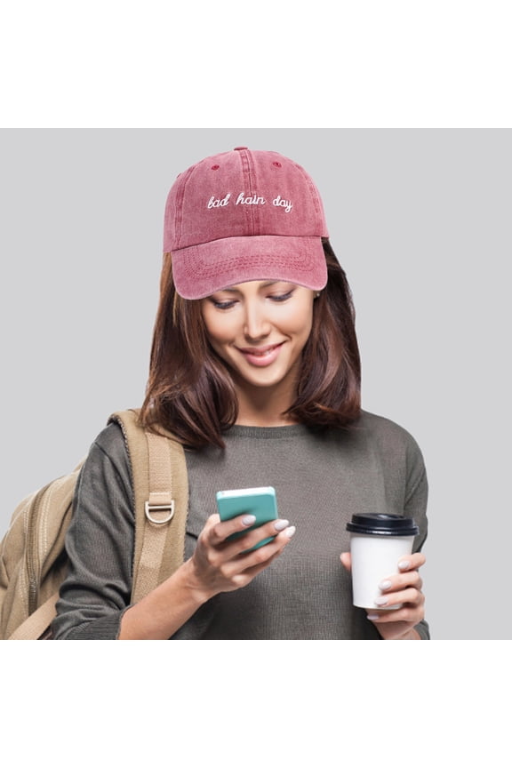 BAD HAIN DAY Vintage Washed Corduroy Baseball Cap, Adjustable Soft Top Sun Hat for Women and Men, UPF Sun Protection Outdoor Casual Fashion Unisex Couple Travel Cap