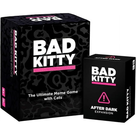 BAD KITTY Party Game + After Dark Expansion Set - The Ultimate Meme Game with Cats - The Cats Against Humans Card Game for Friends, Family, Fun Parties and Board Games Night with Your Group