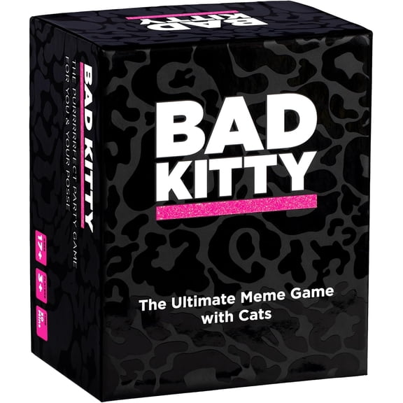 BAD KITTY Party Game - The Ultimate Meme Game with Cats - The Cats Against Humans Card Game for Feline Lovers, Friends, Family, College Students, Fun Parties and Board Games Night with Your Group