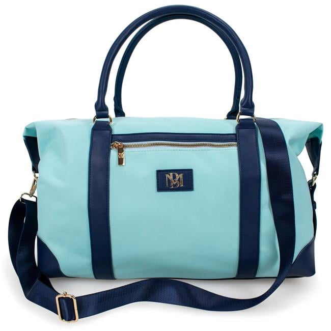 Badgley Mischka Barbara Tote Weekender Travel Bag In Light Blue