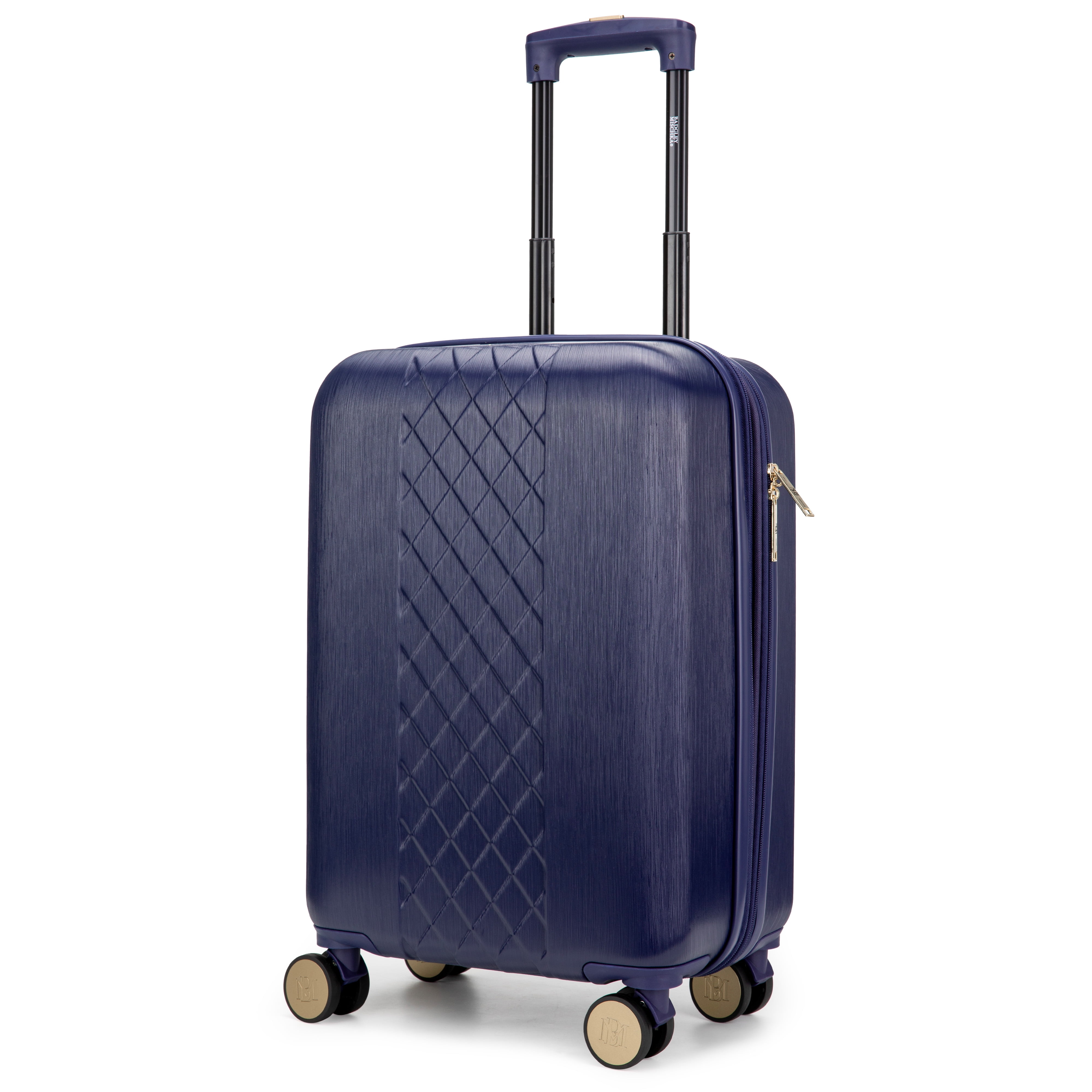 BADGLEY MISCHKA Diamond Expandable Carryon Suitcase (Navy)