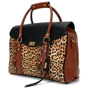 BADGLEY MISCHKA Leopard Travel Tote Weekender Bag
