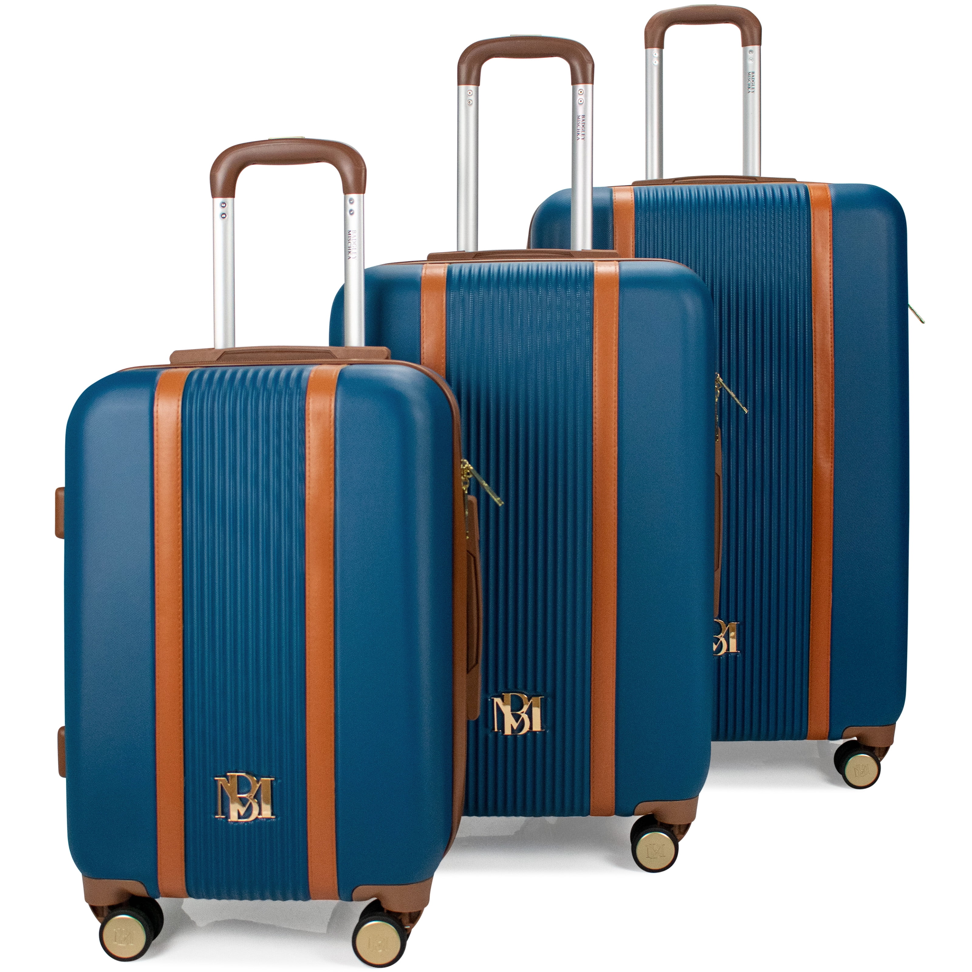 Navy 3-Piece Hard Shell Spinner Luggage Set