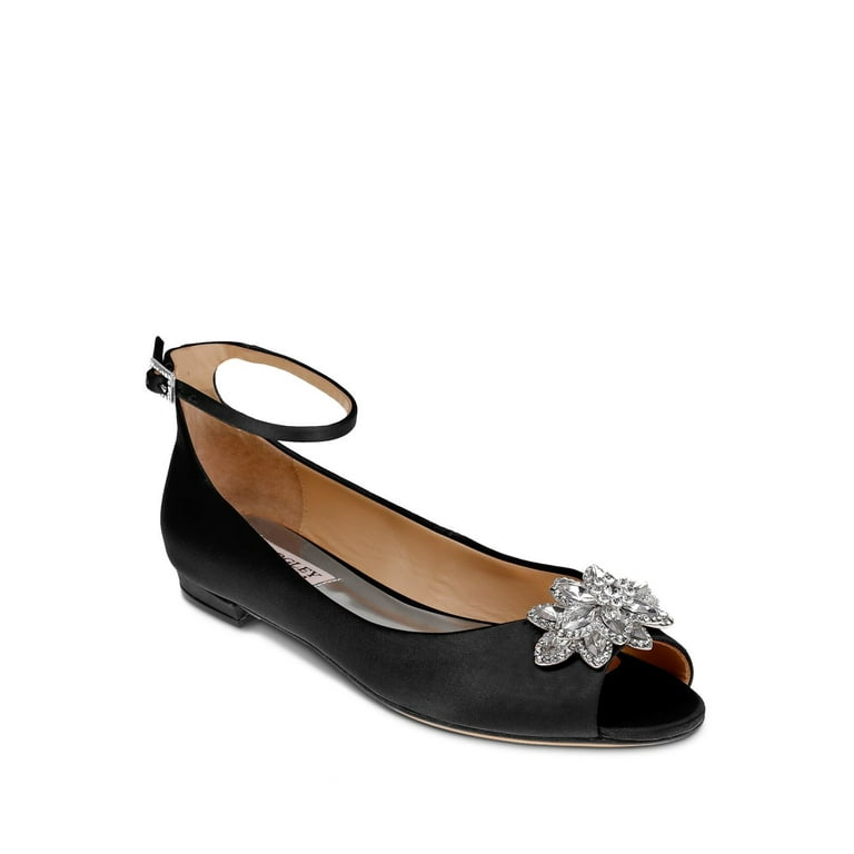 Badgley mischka vivien ankle strap flats sale