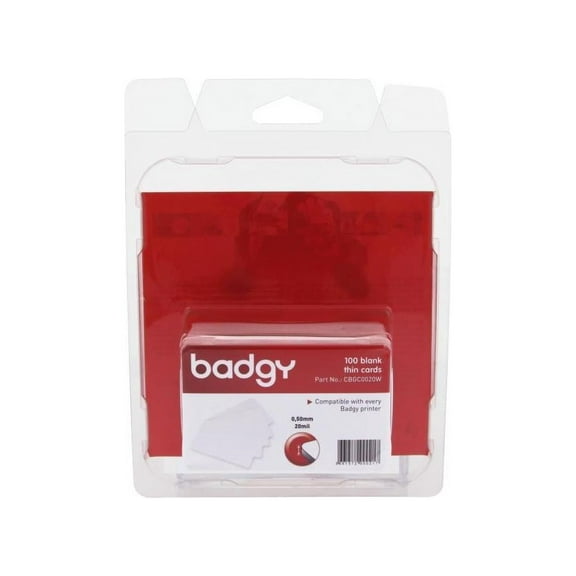 Badgy Blank ID Cards,20 mil CBGC0020W