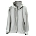 thumbnail image 1 of BADHUB 2025 Summer Sun Protection Light Jacket with Hood for Men Big and Tall Zipper Pocket Long Sleeve Quick Dry Lightweight Outdoor Hooded Top M-5XL Gray, 1 of 8