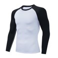 thumbnail image 1 of BADHUB Baseball T-shirts for Men Casual Long Sleeve Colorblock Shirts Slim Fit Sport Pullover Tops Black L, 1 of 4