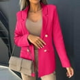 thumbnail image 1 of BADHUB Blazers for Women Business Casual Long Sleeve Double Breasted Suit Jackets Open Front Lightweight Blazer Hot Pink M, 1 of 5