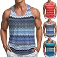 thumbnail image 1 of BADHUB Boho Hollow Muscle Tank Tops for Men 2025 Trendy Summer Beach Sleeveless Gym Shirts Navy L, 1 of 5