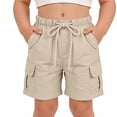 thumbnail image 1 of BADHUB Boys Girls Cargo Shorts Elastic Waisted Straight Leg Stretch Comfortable Pants Uniform Pant with Multi Pockets Beige 12 Years, 1 of 7