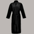 thumbnail image 1 of BADHUB Lightweight Robes for Men Summer Cardigan Kimono Bathrobe with Belt Black XL, 1 of 3