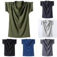 thumbnail image 1 of BADHUB Men's Big & Tall Henley T-Shirts Cotton Short Sleeve Classic Button Tee Shirt Lightweight Breathable Summer Tops 2025 3XL-8XL Green XXXL, 1 of 6