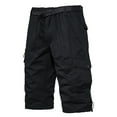 thumbnail image 1 of BADHUB Men's Cargo Shorts Multi-Pocket Stretch Knee Lenght Outdoor Hiking Work Bermuda Shorts Black M, 1 of 5
