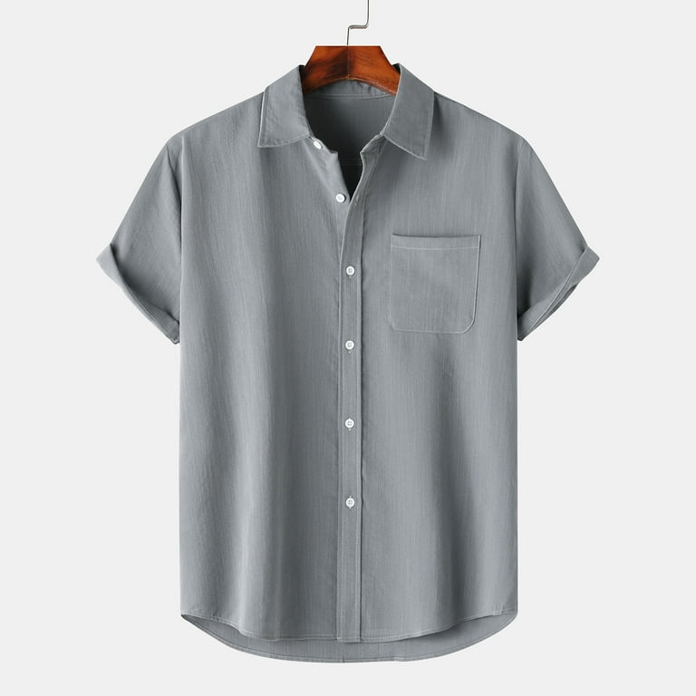 BADHUB Men's Casual Button Down Shirts Wrinkle Free Short Sleeve Shirt Lightweight Cotton Dress Shirt Summer Beach Wedding Top Shirt - Walmart.com BADHUB Men's Casual Button Down Shirts Wrinkle Free Short Sleeve Shirt Lightweight Cotton Dress Shirt Summer Beach Wedding Top Shirt - Walmart.com