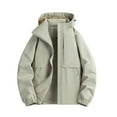 thumbnail image 1 of BADHUB Men's Lightweight Rain Jacket Big & Tall Coat Waterproof Windbreaker Mesh Lined Hooded Rain Coat Travel Hiking Outdoor Raincoat with Zipper Pockets, 1 of 2