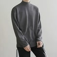 thumbnail image 1 of BADHUB Men's Mock Turtleneck Sweater Long Sleeve Casual Basic Thermal Pullover Tops Undershirts Dark Gray 3XL, 1 of 3