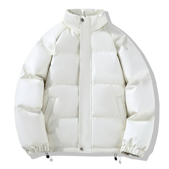 BADHUB Men's Winter Puffer Jacket Stand Collar Water Resistant Down Jacket Windproof Thick Insulated Coat Full Zip Big & Tall Jacket Winter Clearance 2024