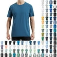 thumbnail image 1 of BADHUB Men's Workout Short Sleeve T Shirts Big & Tall Quick Dry Athletic Performance Tees Lightweight Crew Neck Slim Tee Shirt Purple XXXXXL, 1 of 7