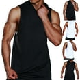 thumbnail image 1 of BADHUB Men's Workout Tank Top Sleeveless Muscle Bodybuilding Shirt Gym Athletic Running Cut Off T-shirt White XL, 1 of 9