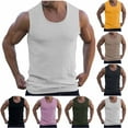 thumbnail image 1 of BADHUB Men's Workout Tank Tops Sleeveless Ribbed Knit T Shirt Summer Beach Muscle Gym Fitness Tee Undershirt White XL, 1 of 4