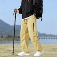 thumbnail image 1 of BADHUB Mens Big and Tall Cargo Pant Stretch Travel Work Pants Waterproof Hiking Tactical Pant with Pockets Yellow 2XL, 1 of 7