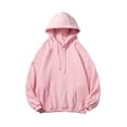 thumbnail image 1 of BADHUB Mens Big and Tall Hoodies & Sweatshirts Unisex Casual Workout Drawstring Solid Color Basic Hooded Sweatshirts Pullover Pink 2XL, 1 of 3