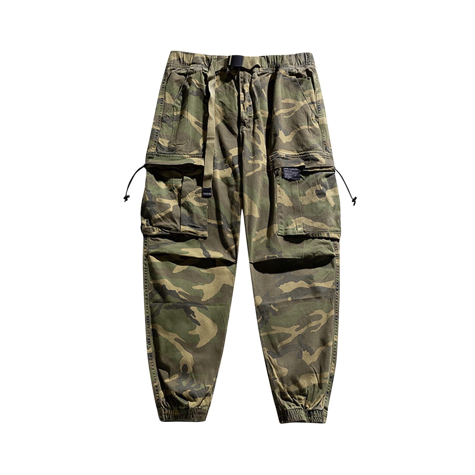 【2plan】Core Half Track Cargo Training Pants BADHUB Mens Camo Cargo Pants Heavy Duty Hiking Pants Elastic