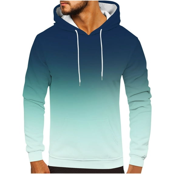 BADHUB Mens Hoodies Pullover Clearance Tie Dye Hoodies for Men Fall Winter Casual Hooded Sweatshirt Drawstring Pullover Hoodie Lightweight Athletic Sweatshirts with Front Pocket