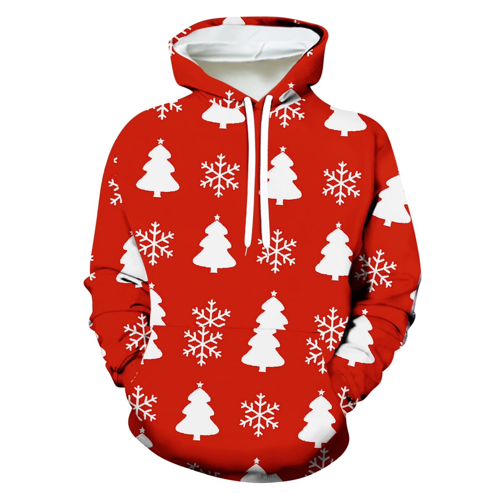 BADHUB Mens Ugly Christmas Hoodies 2023 Clearance,Big and Tall Snowflake  Graphic Hooded Sweatshirt Loose Casual Pocket Hoodie Long Sleeve Drawstring  Pullover Sweatshirts S - 4XL 