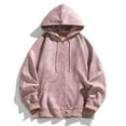 thumbnail image 1 of BADHUB Mens Zip Up Acid Wash Hoodie Vintage Couple Pullover Casual Fall Jacket Cotton Hooded Sweatshirts with Pockets Streetwear Pink 3XL, 1 of 4
