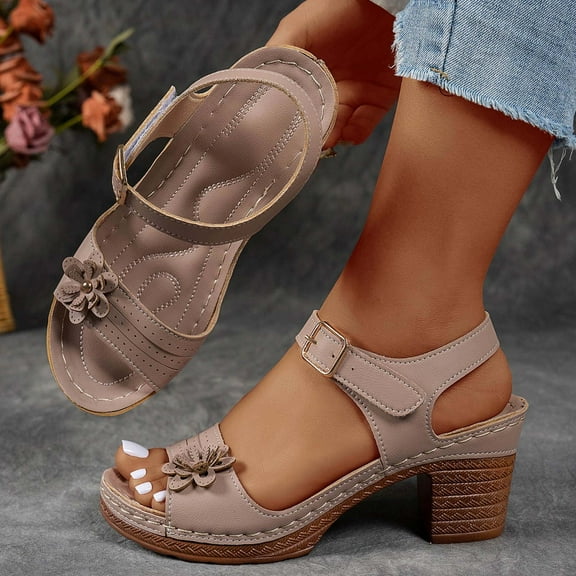 BADHUB Orthopedic Sandals for Women 2025 Comfortable Dressy Wedge Summer Walking Platform Shoes with Adjustable Hook Loop Multicolor 40