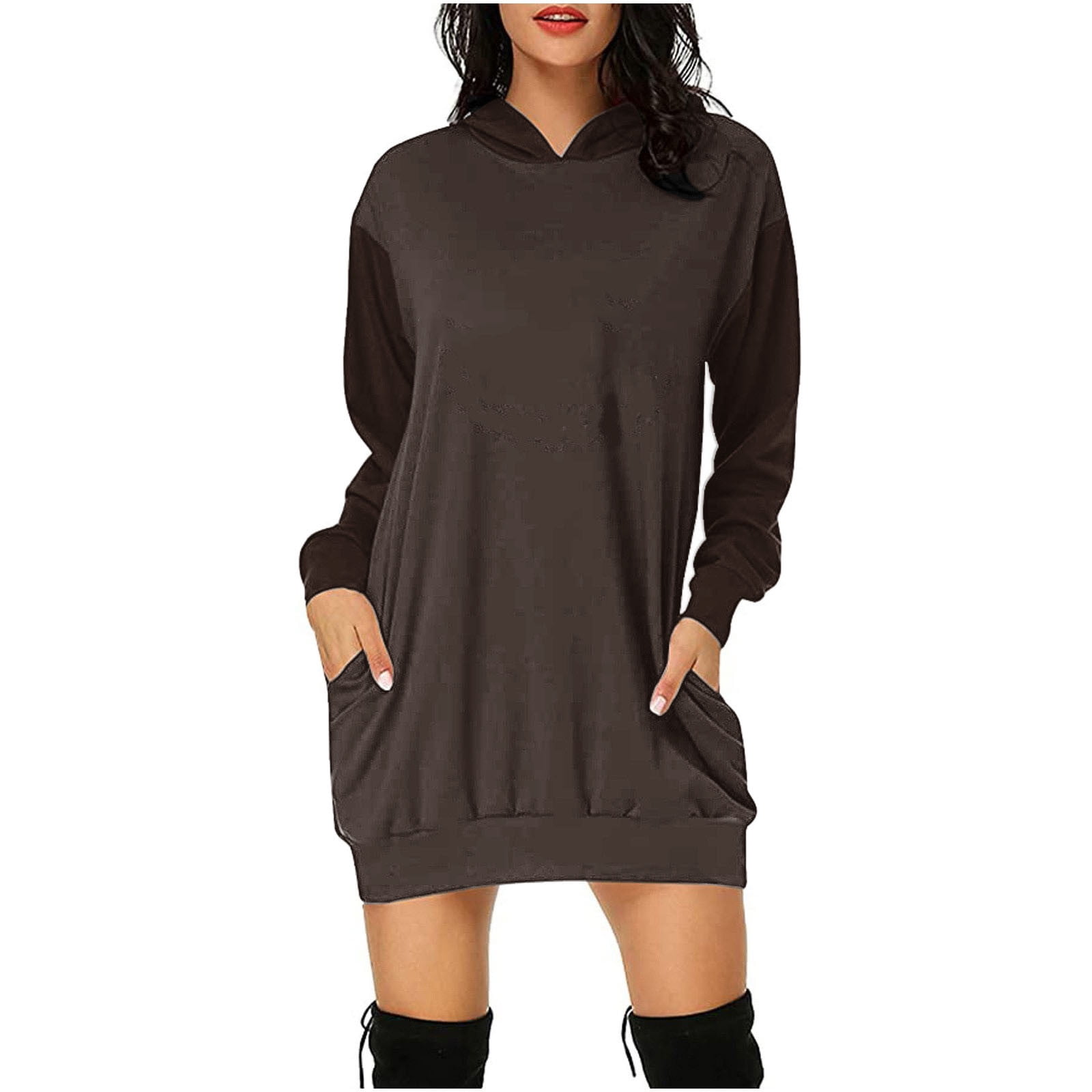 Hooded detail online dress