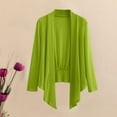 thumbnail image 1 of BADHUB Plus Size Sheer Cardigans for Women Lightweight Open Front Tie Front Bolero Shrug Summer Oversized Shawl Jacket Green 6XL, 1 of 3