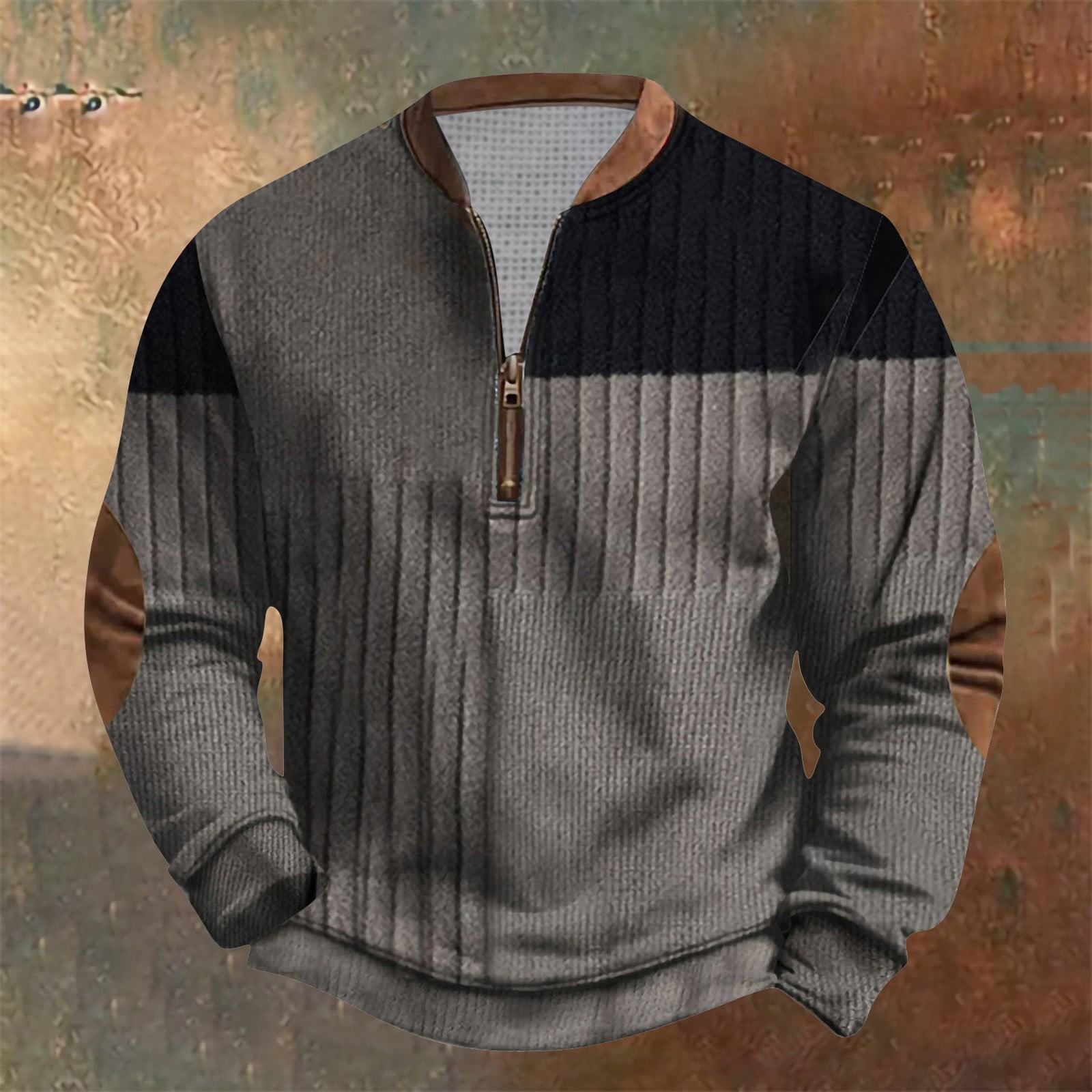 WESTBURY all-over print wool knit sweater, men's size L /eaa479811