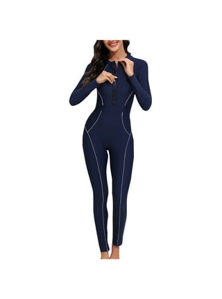 Women's Full Body Swimsuit Rash Guard One Piece Long Sleeve Long Leg  Swimwear with UV Sun Protection 