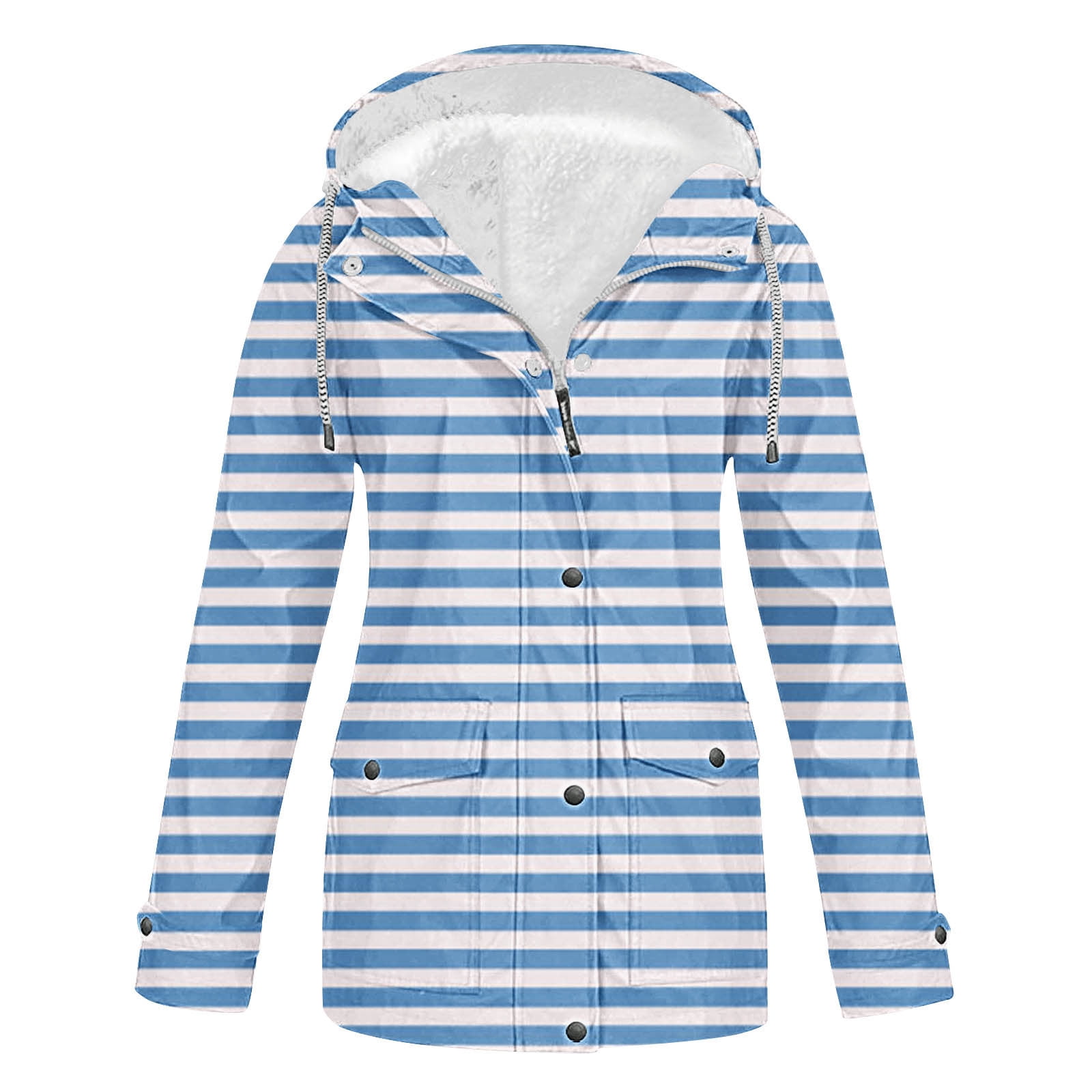 BADHUB Womens Fleece Lined Rain Jackets Waterproof with Hood Color