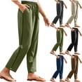 thumbnail image 1 of BADHUB Womens Linen Pants 2025 Cutout Side Summer Casual Beach Drawstring Elastic Waist Trousers Dark Gray S, 1 of 9