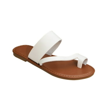 BADHUD Women's Slide Sandals Slip On Flat Sandals Flip Flop Thong Sandals Casual Summer Sandals
