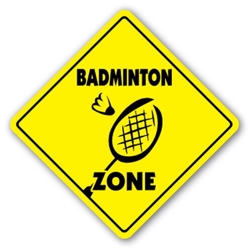 BADMINTON ZONE Sign novelty gift sport game