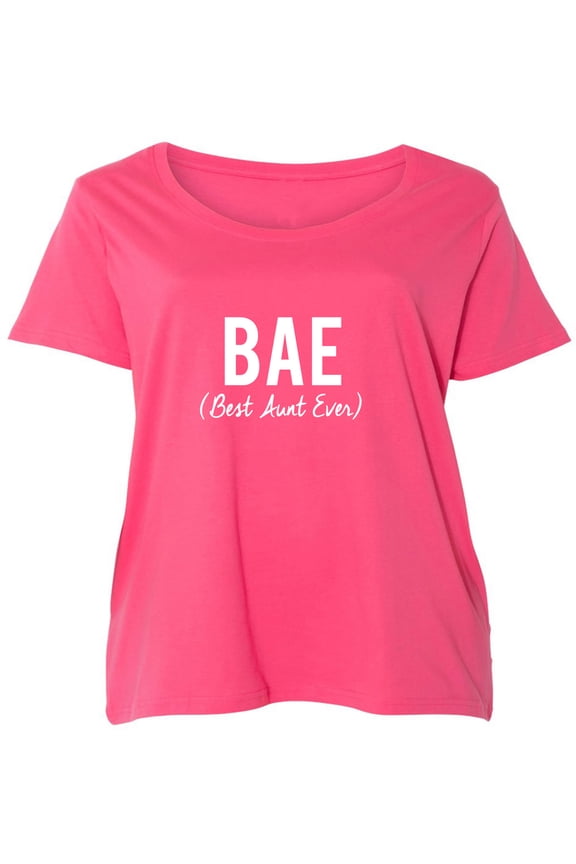 BAE Best Aunt Ever Womens Plus Size Scoopneck Tee