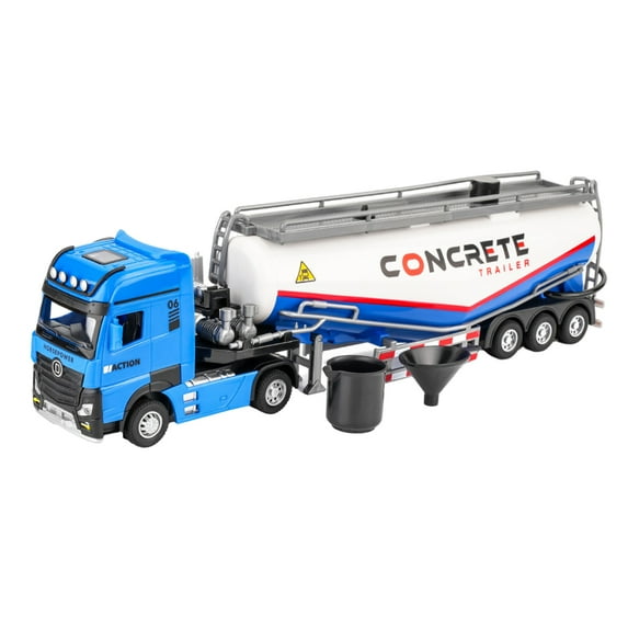 BAELLERT 1:50 Toy Car Model Highly Simulated Transport Tanker Truck Toy Model with Water Spray Function for Children