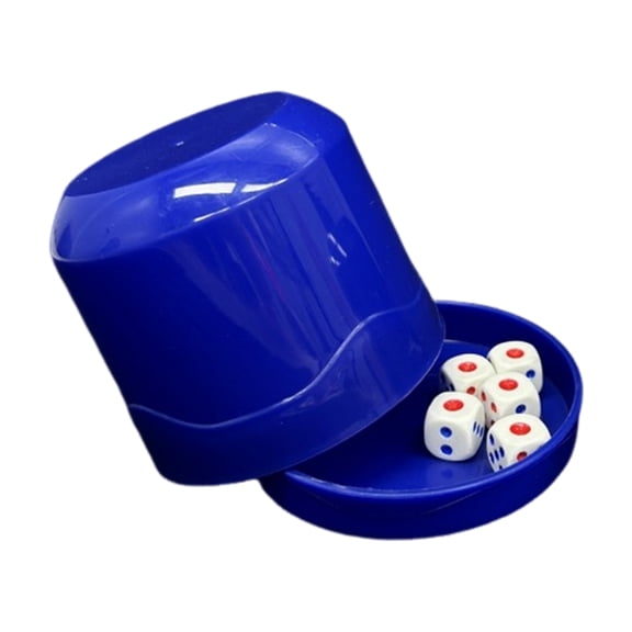 BAELLERT 1 Set Dice Cup with Base 5 Dot Dice Heavy Duty Manual Shaker Cup Adults Family Night Bar Party Gambling Drinking Board Game Casino Equipment