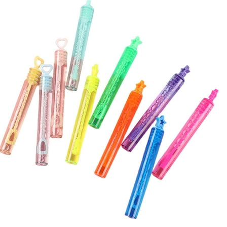BAELLERT 10Pcs 50ml Bubble Blowers Mini Hand-Held Long-lasting Entertainment Test Tube Bubble Wands Kindergarten Toys