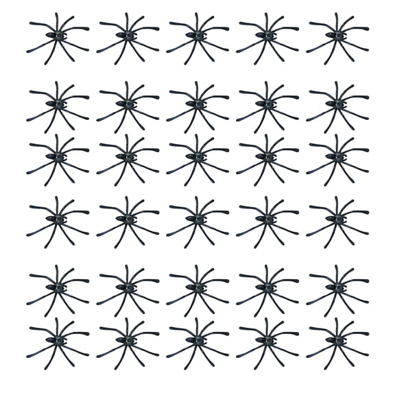 BAELLERT 30Pcs Fake Spider Toys Realistic Appearance Small Size Prank Scary Black Spiders Halloween Decoration Photography Prop